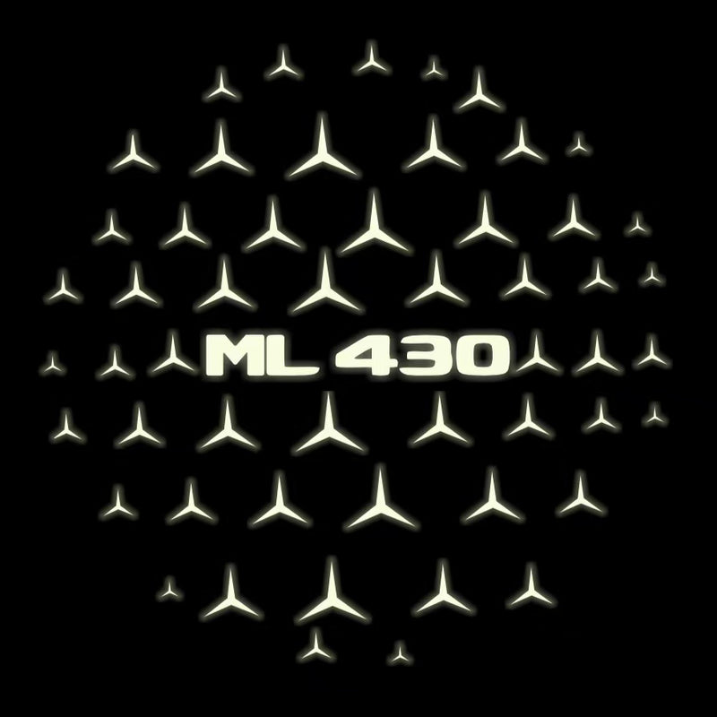 MERCEDES BENZ ML430 LOGO PROJECTOT LIGHTS  (quantity 1 = 1 set /2 door lights with 2 logo films)Nr.02M414