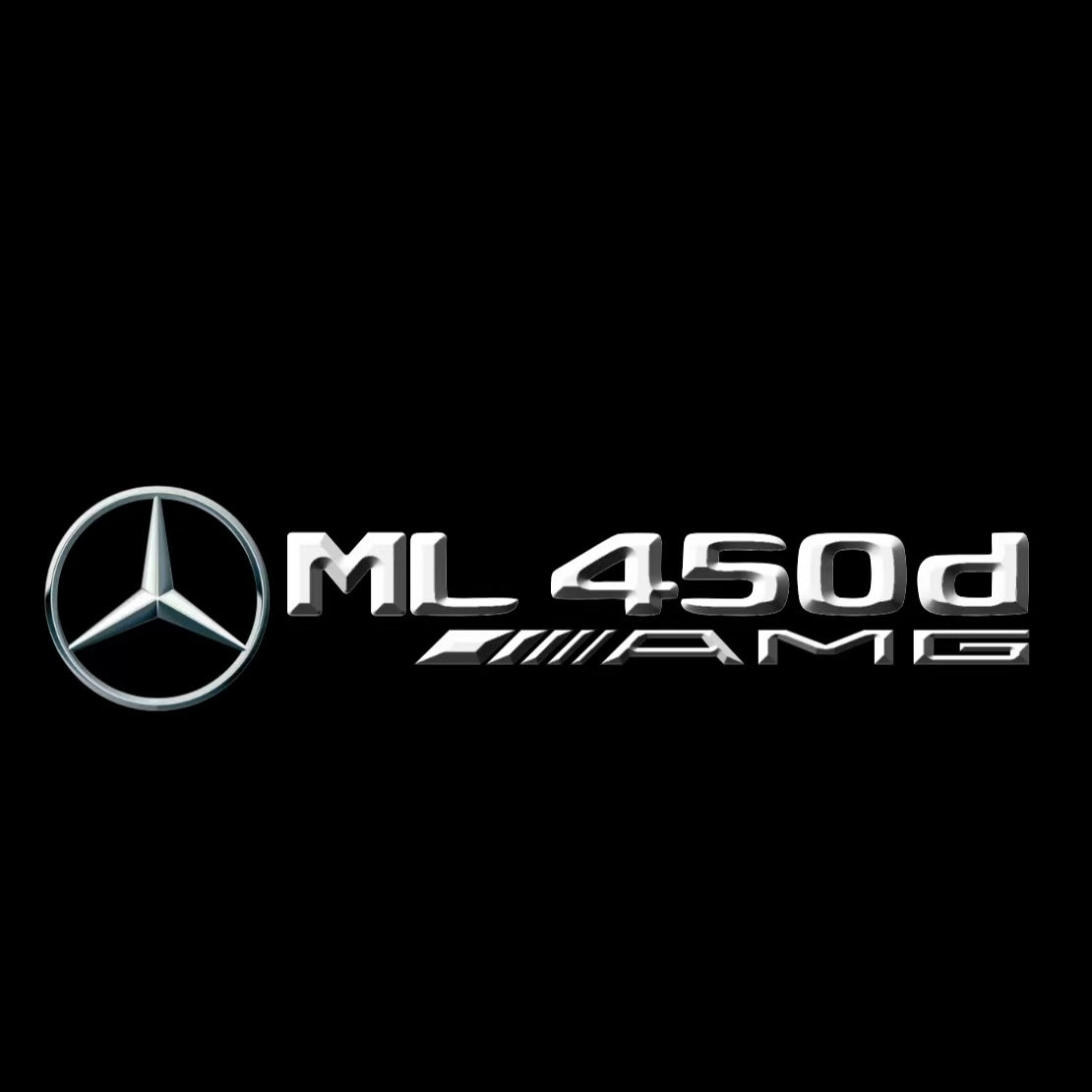 MERCEDES BENZ ML450d LOGO PROJECTOT LIGHTS  (quantity 1 = 1 set /2 door lights with 2 logo films)Nr.02M417