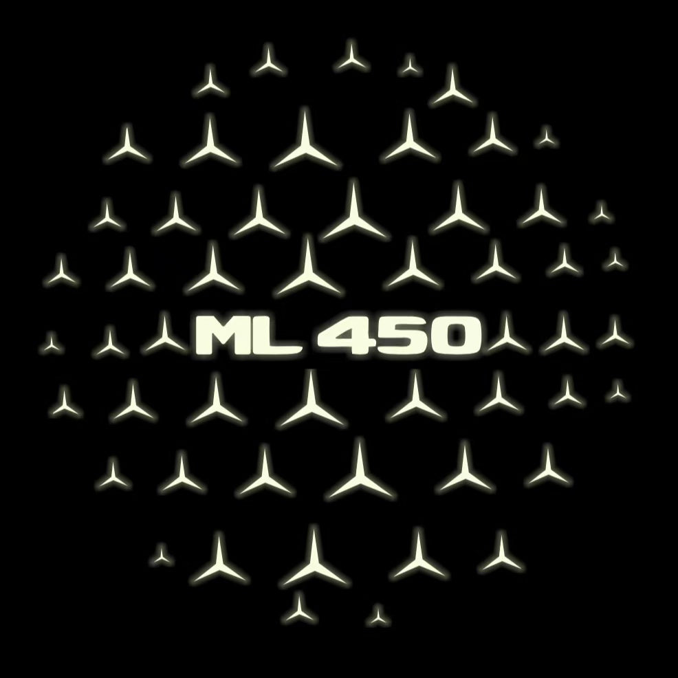 MERCEDES BENZ ML450 LOGO PROJECTOT LIGHTS  (quantity 1 = 1 set /2 door lights with 2 logo films)Nr.02M416