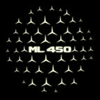 MERCEDES BENZ ML450 LOGO PROJECTOT LIGHTS  (quantity 1 = 1 set /2 door lights with 2 logo films)Nr.02M416