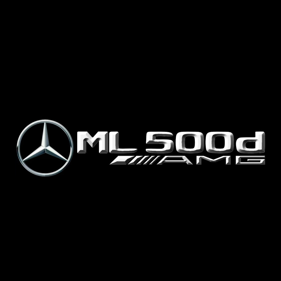MERCEDES BENZ ML500d LOGO PROJECTOT LIGHTS  (quantity 1 = 1 set /2 door lights with 2 logo films)Nr.02M418