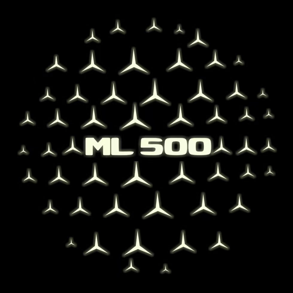 MERCEDES BENZ ML500 LOGO PROJECTOT LIGHTS  (quantity 1 = 1 set /2 door lights with 2 logo films)Nr.02M419