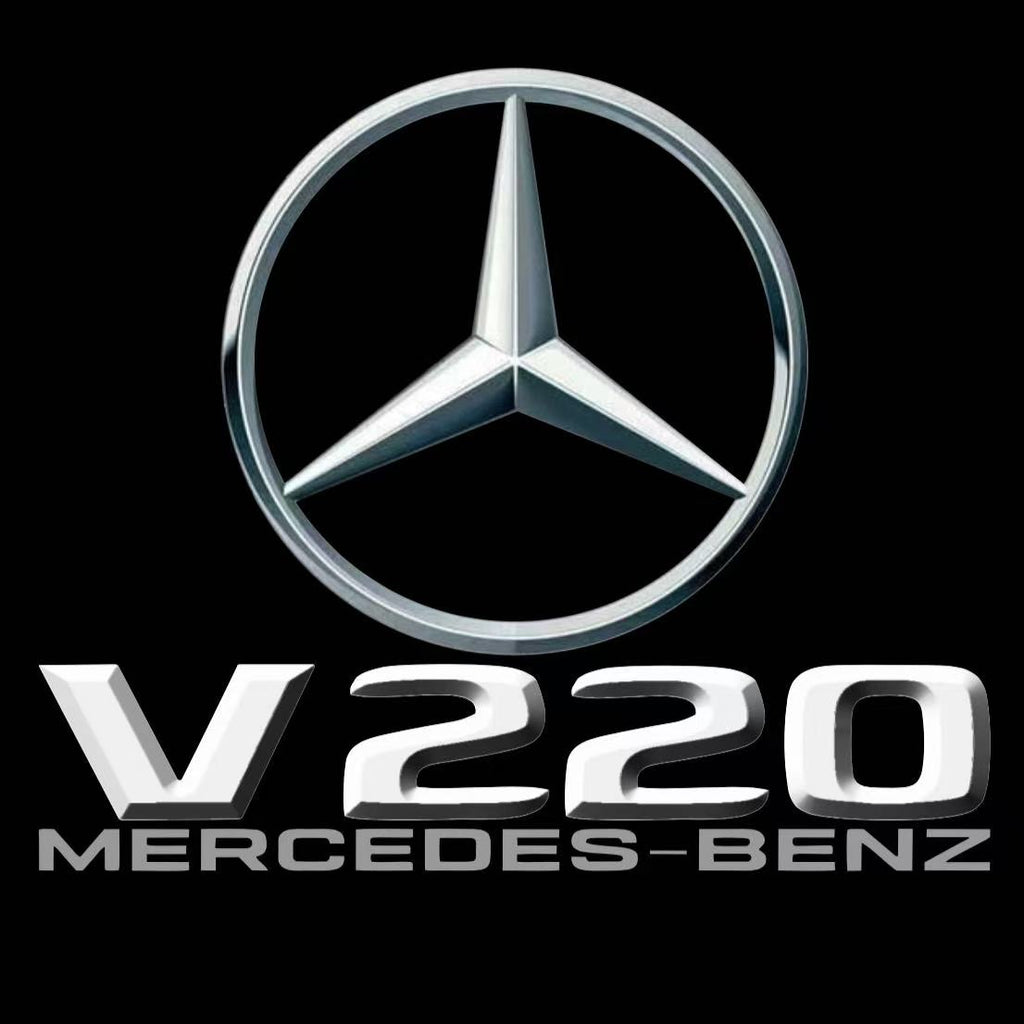 MERCEDES BENZ V220 LOGO PROJECTOT LIGHTS  (quantity 1 = 1 set /2 door lights with 2 logo films)Nr.02M128