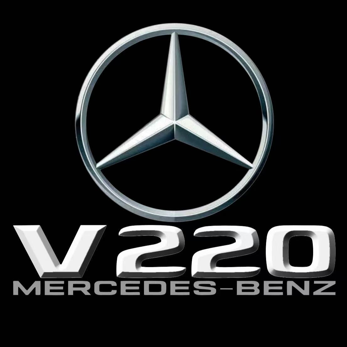 MERCEDES BENZ V220 LOGO PROJECTOT LIGHTS  (quantity 1 = 1 set /2 door lights with 2 logo films)Nr.02M128