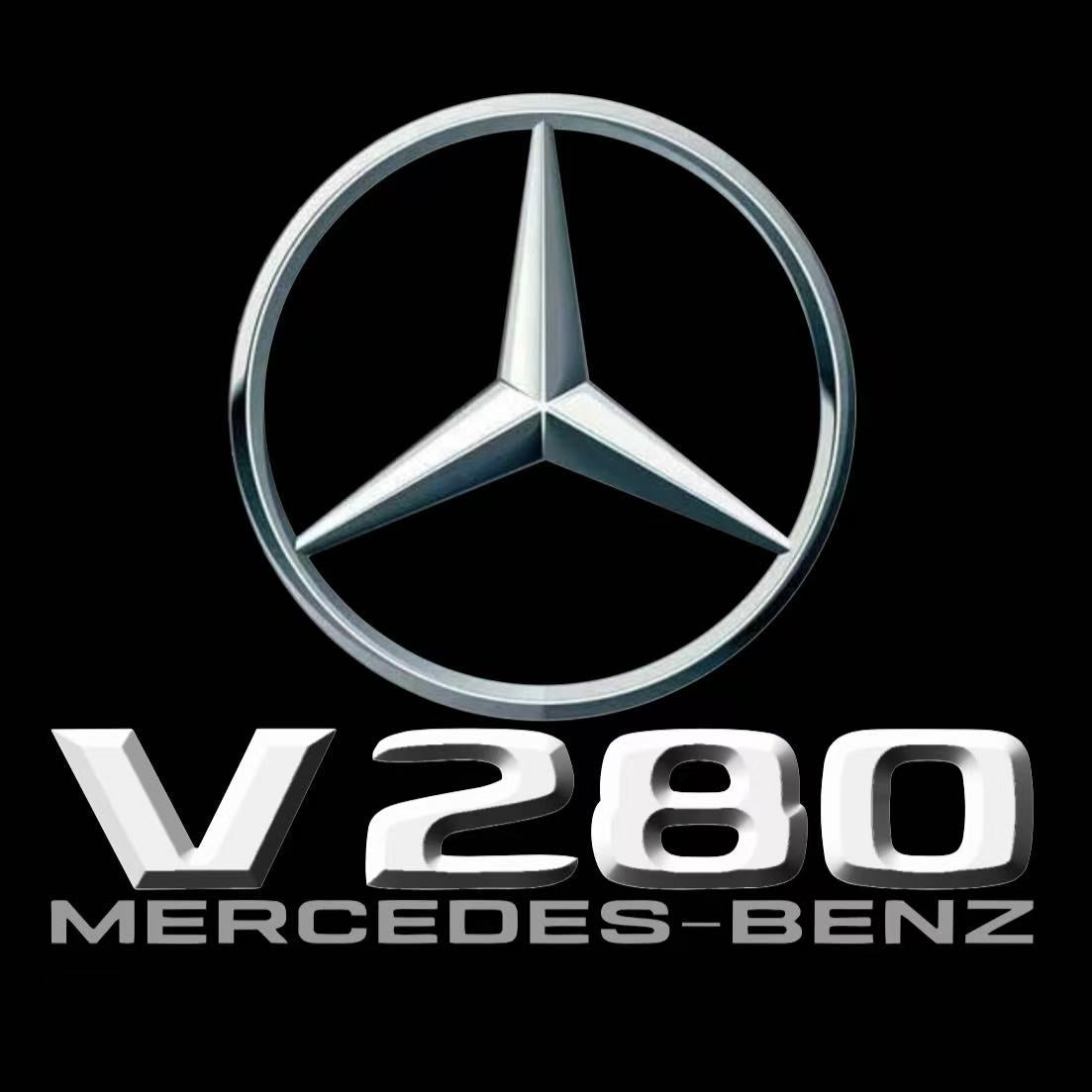 MERCEDES BENZ V280 LOGO PROJECTOT LIGHTS  (quantity 1 = 1 set /2 door lights with 2 logo films)Nr.02M137