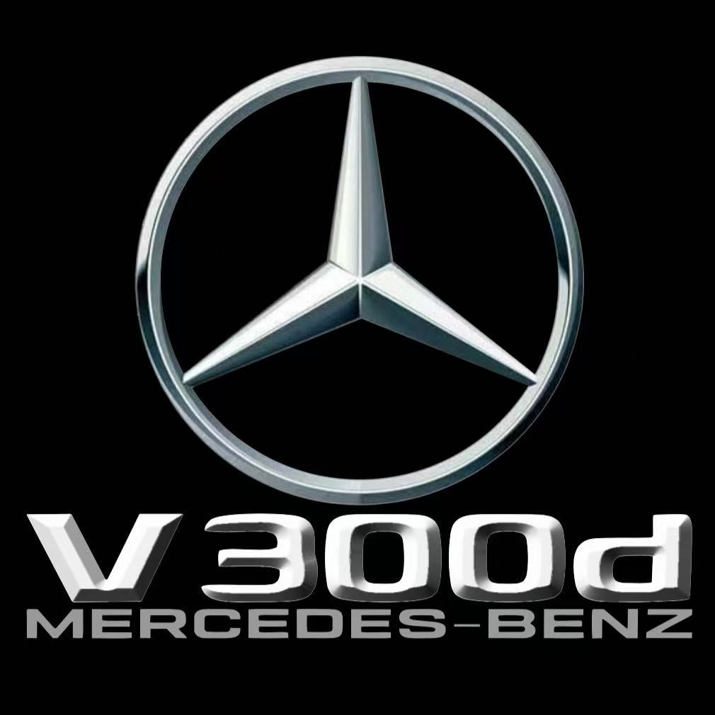 MERCEDES BENZ V300d LOGO PROJECTOT LIGHTS  (quantity 1 = 1 set /2 door lights with 2 logo films)Nr.02M136