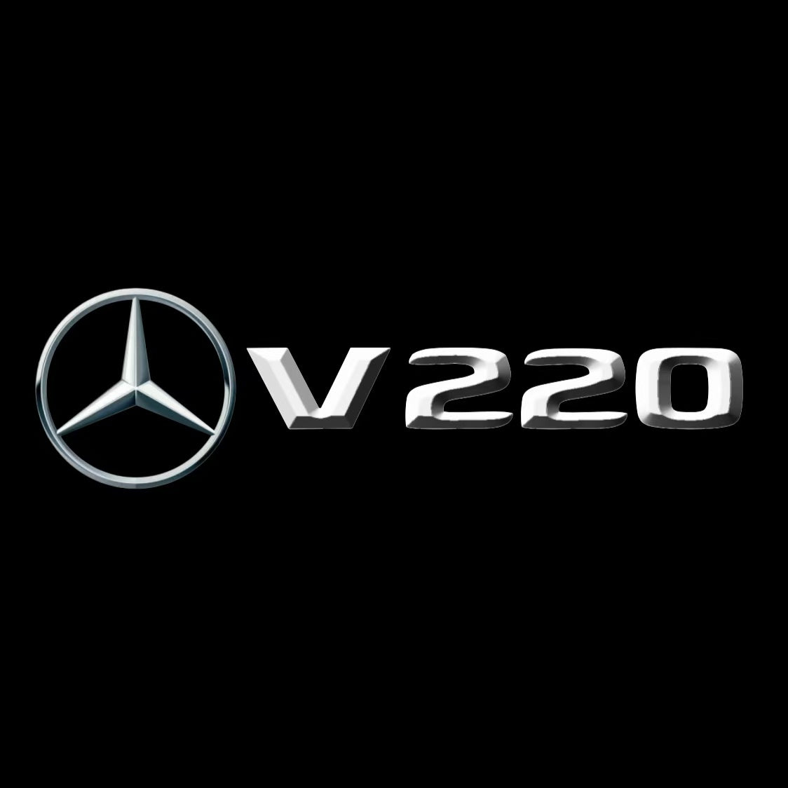 MERCEDES BENZ V220 LOGO PROJECTOT LIGHTS  (quantity 1 = 1 set /2 door lights with 2 logo films)Nr.02M143