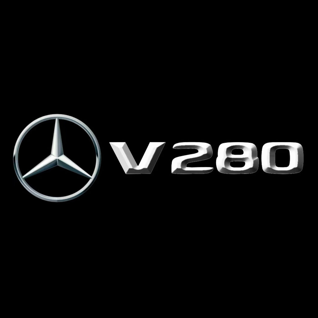 MERCEDES BENZ V280 LOGO PROJECTOT LIGHTS  (quantity 1 = 1 set /2 door lights with 2 logo films)Nr.02M141