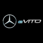 MERCEDES BENZ e Vito LOGO PROJECTOT LIGHTS  (quantity 1 = 1 set /2 door lights with 2 logo films)Nr.02M138
