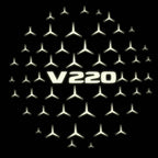 MERCEDES BENZ V220 LOGO PROJECTOT LIGHTS  (quantity 1 = 1 set /2 door lights with 2 logo films)Nr.02M135