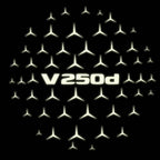 MERCEDES BENZ V250d LOGO PROJECTOT LIGHTS  (quantity 1 = 1 set /2 door lights with 2 logo films)Nr.02M130