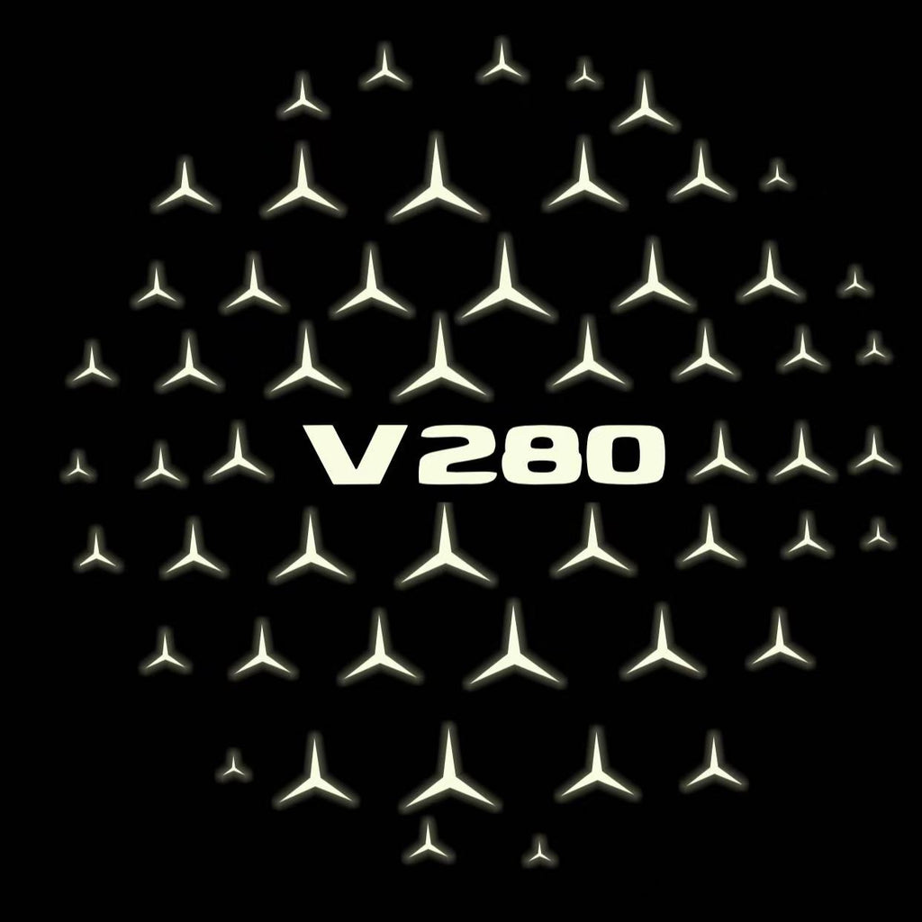 MERCEDES BENZ V280 LOGO PROJECTOT LIGHTS  (quantity 1 = 1 set /2 door lights with 2 logo films)Nr.02M133