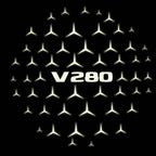 MERCEDES BENZ V280 LOGO PROJECTOT LIGHTS  (quantity 1 = 1 set /2 door lights with 2 logo films)Nr.02M133