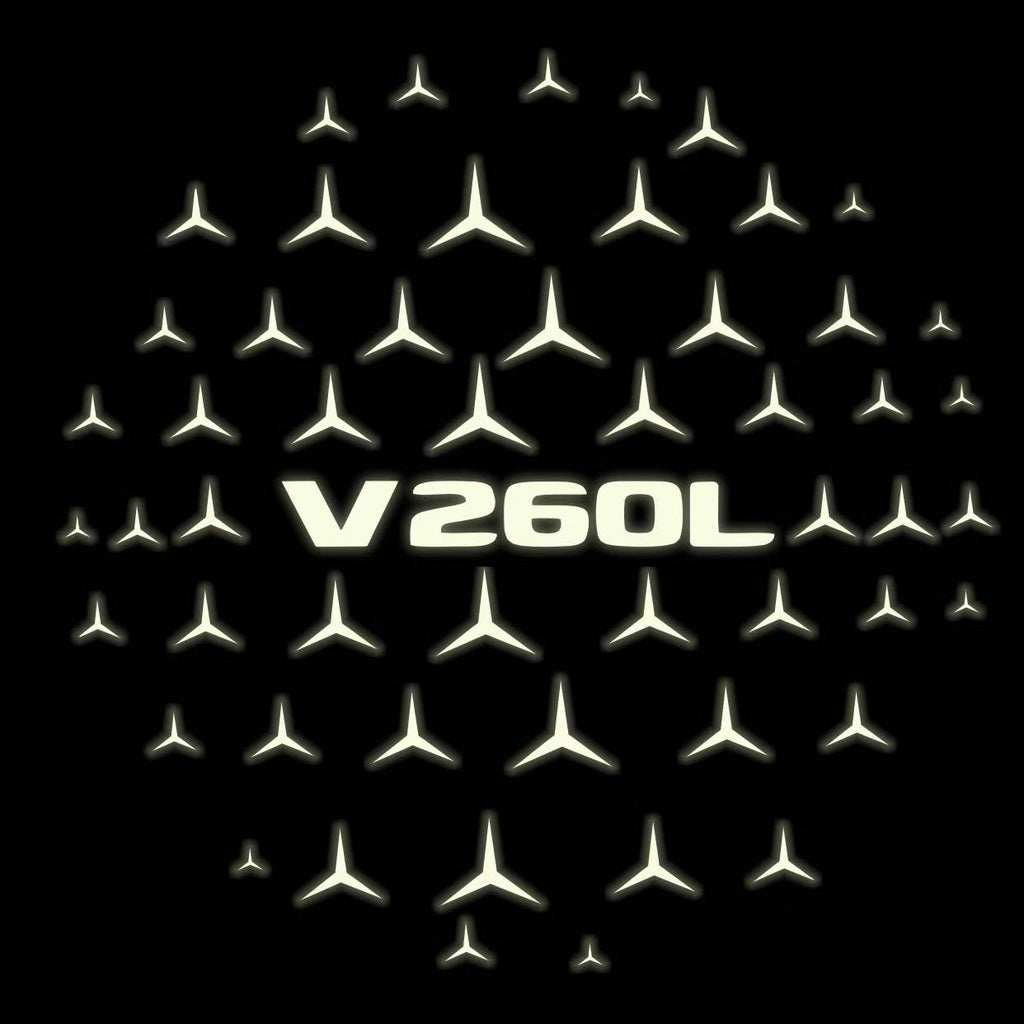 MERCEDES BENZ V260L LOGO PROJECTOT LIGHTS  (quantity 1 = 1 set /2 door lights with 2 logo films)Nr.02M127