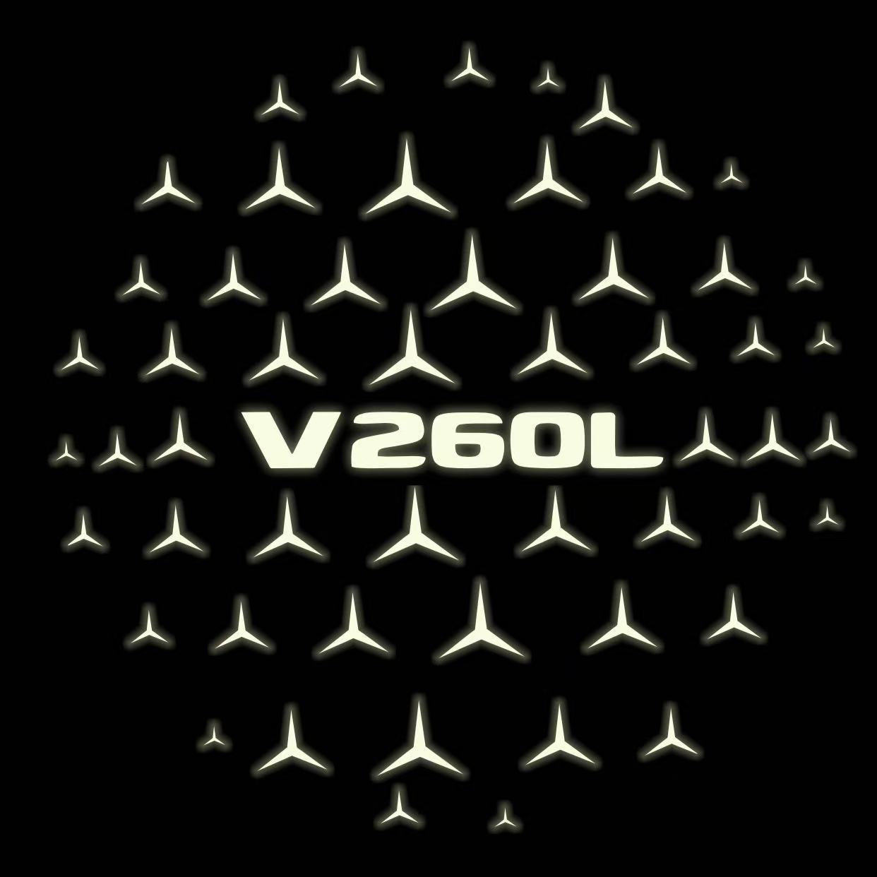 MERCEDES BENZ V260L LOGO PROJECTOT LIGHTS  (quantity 1 = 1 set /2 door lights with 2 logo films)Nr.02M127