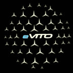 MERCEDES BENZ e Vito LOGO PROJECTOT LIGHTS  (quantity 1 = 1 set /2 door lights with 2 logo films)Nr.02M129