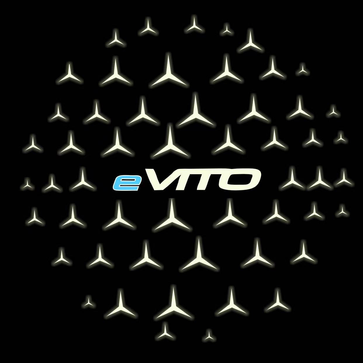 MERCEDES BENZ e Vito LOGO PROJECTOT LIGHTS  (quantity 1 = 1 set /2 door lights with 2 logo films)Nr.02M129