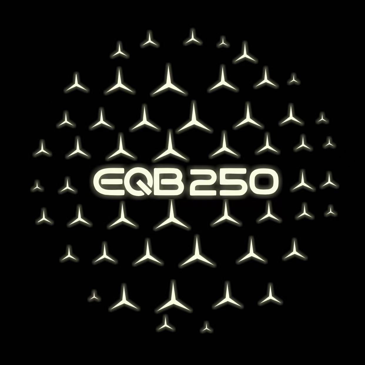 MERCEDES BENZ EQB 250 LOGO PROJECTOT LIGHTS  (quantity 1 = 1 set /2 door lights with 2 logo films)Nr.02M158