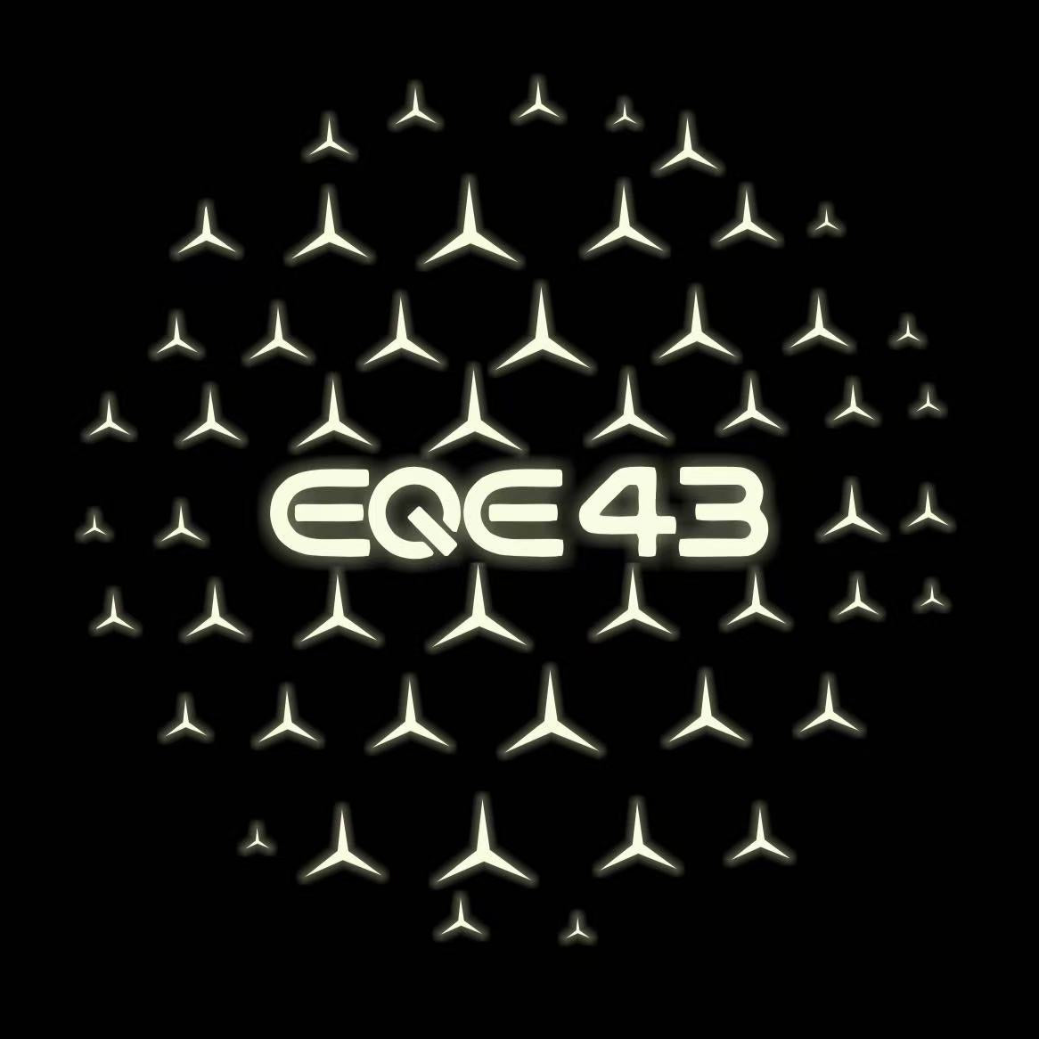 MERCEDES BENZ EQE 43 LOGO PROJECTOT LIGHTS  (quantity 1 = 1 set /2 door lights with 2 logo films)Nr.02M169