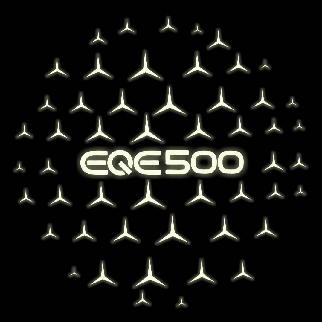 MERCEDES BENZ EQE 500 LOGO PROJECTOT LIGHTS  (quantity 1 = 1 set /2 door lights with 2 logo films)Nr.02M176