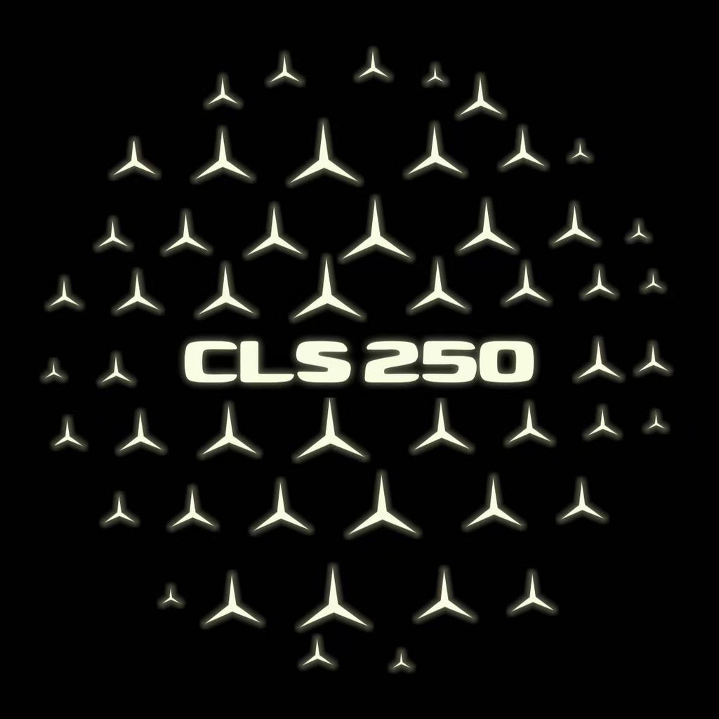 MERCEDES BENZ CLS 250 LOGO PROJECTOT LIGHTS  (quantity 1 = 1 set /2 door lights with 2 logo films)Nr.02M197