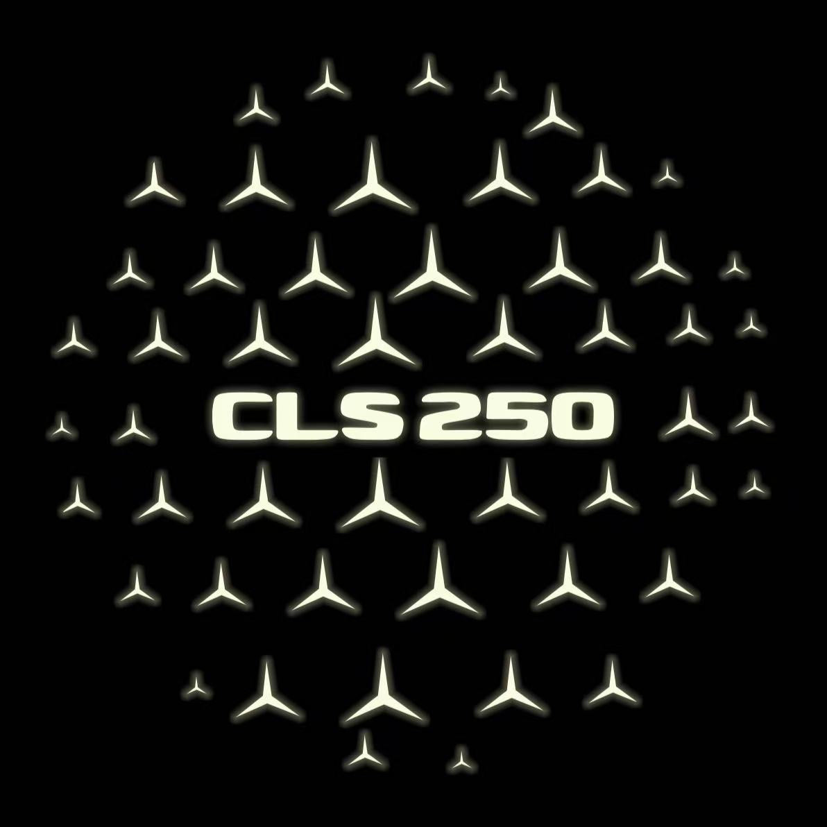 MERCEDES BENZ CLS 250 LOGO PROJECTOT LIGHTS  (quantity 1 = 1 set /2 door lights with 2 logo films)Nr.02M197