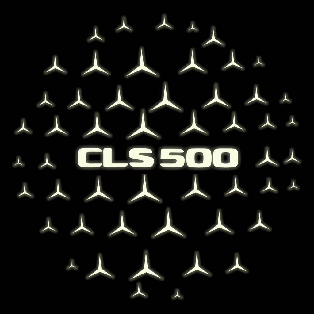 MERCEDES BENZ CLS 500 LOGO PROJECTOT LIGHTS  (quantity 1 = 1 set /2 door lights with 2 logo films)Nr.02M189