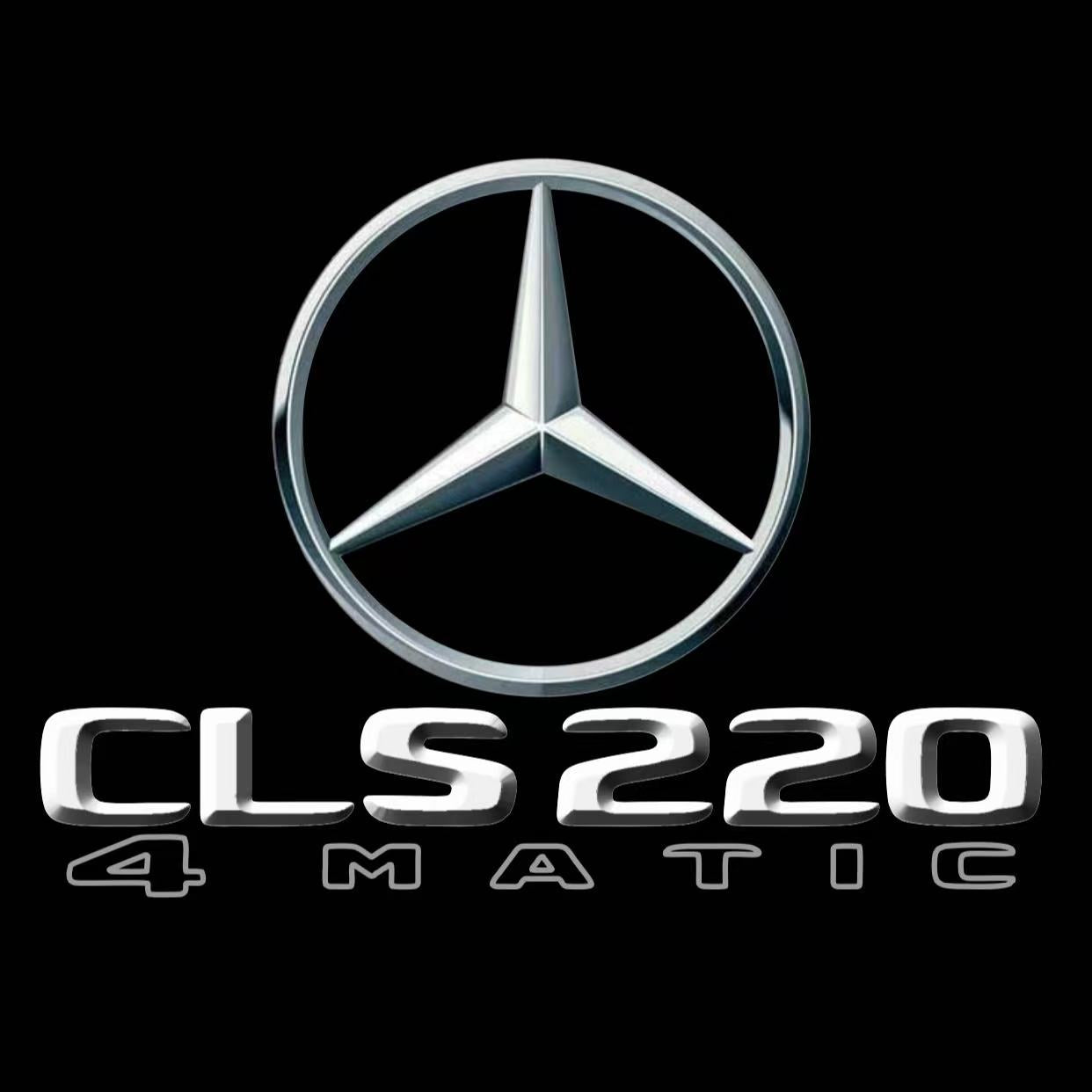 MERCEDES BENZ CLS 220 LOGO PROJECTOT LIGHTS  (quantity 1 = 1 set /2 door lights with 2 logo films)Nr.02M193