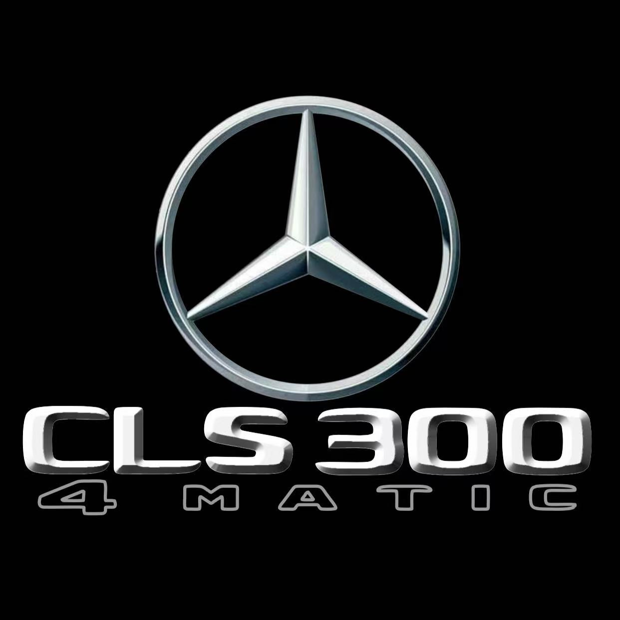MERCEDES BENZ CLS 300 LOGO PROJECTOT LIGHTS  (quantity 1 = 1 set /2 door lights with 2 logo films)Nr.02M192