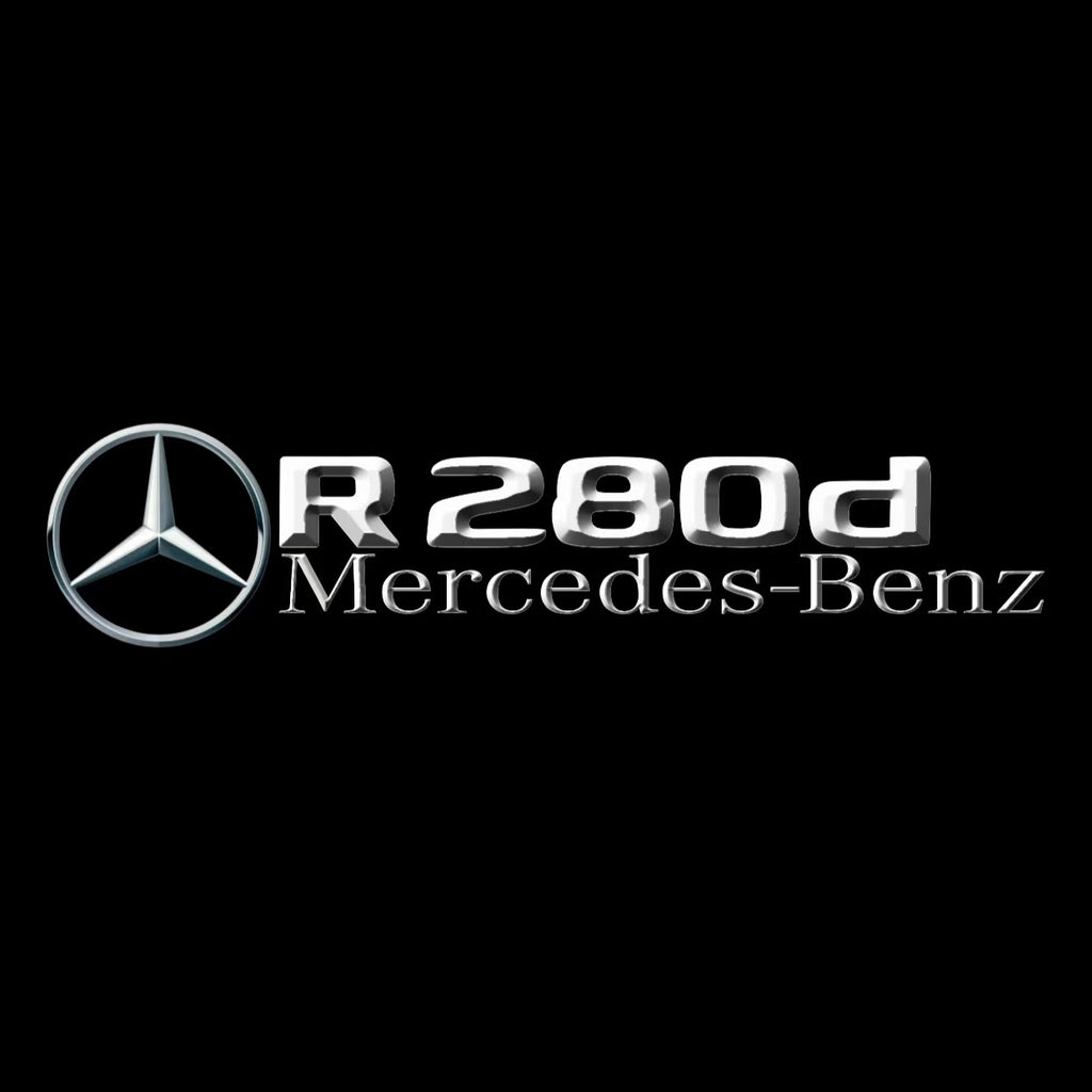 MERCEDES BENZ R 280d LOGO PROJECTOT LIGHTS  (quantity 1 = 1 set /2 door lights with 2 logo films)Nr.02M208