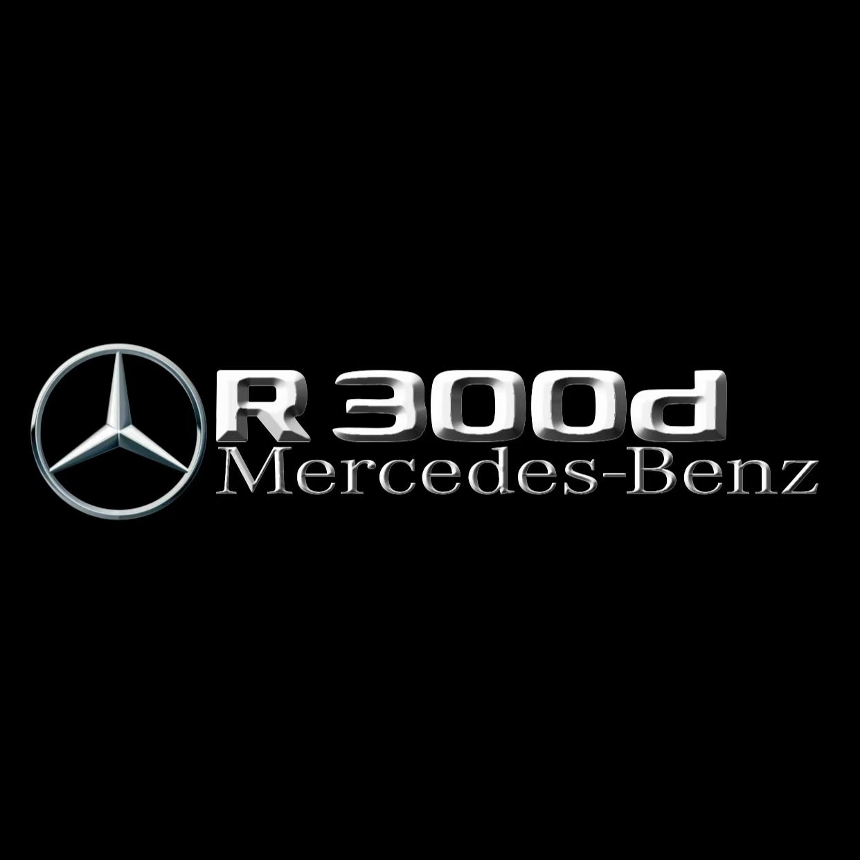 MERCEDES BENZ R 300d LOGO PROJECTOT LIGHTS  (quantity 1 = 1 set /2 door lights with 2 logo films)Nr.02M205