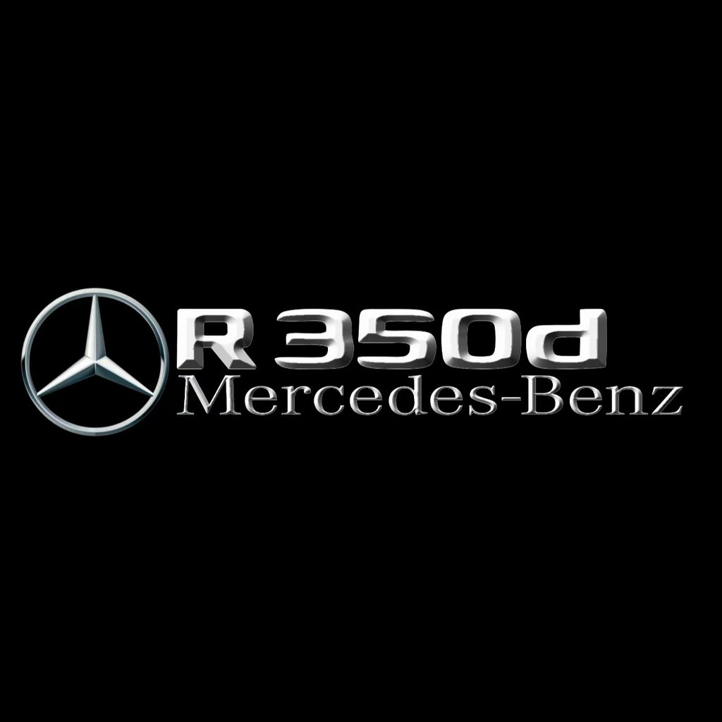 MERCEDES BENZ R 350d LOGO PROJECTOT LIGHTS  (quantity 1 = 1 set /2 door lights with 2 logo films)Nr.02M214