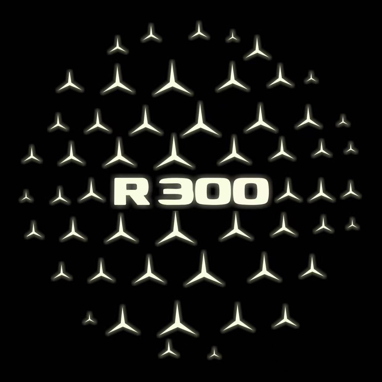 MERCEDES BENZ R 300 LOGO PROJECTOT LIGHTS  (quantity 1 = 1 set /2 door lights with 2 logo films)Nr.02M207