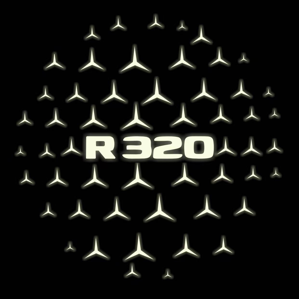 MERCEDES BENZ R 320 LOGO PROJECTOT LIGHTS  (quantity 1 = 1 set /2 door lights with 2 logo films)Nr.02M212