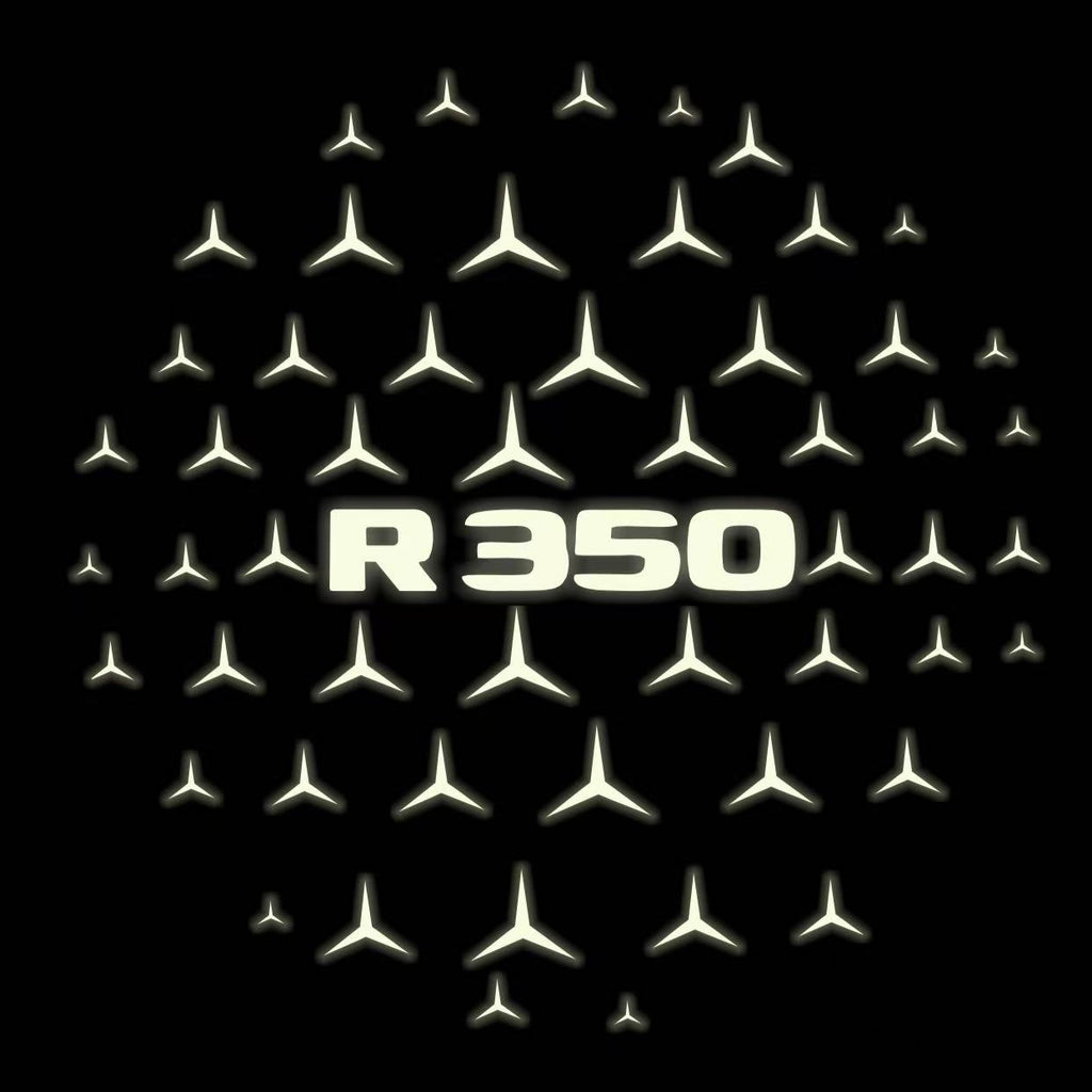 MERCEDES BENZ R 350 LOGO PROJECTOT LIGHTS  (quantity 1 = 1 set /2 door lights with 2 logo films)Nr.02M215