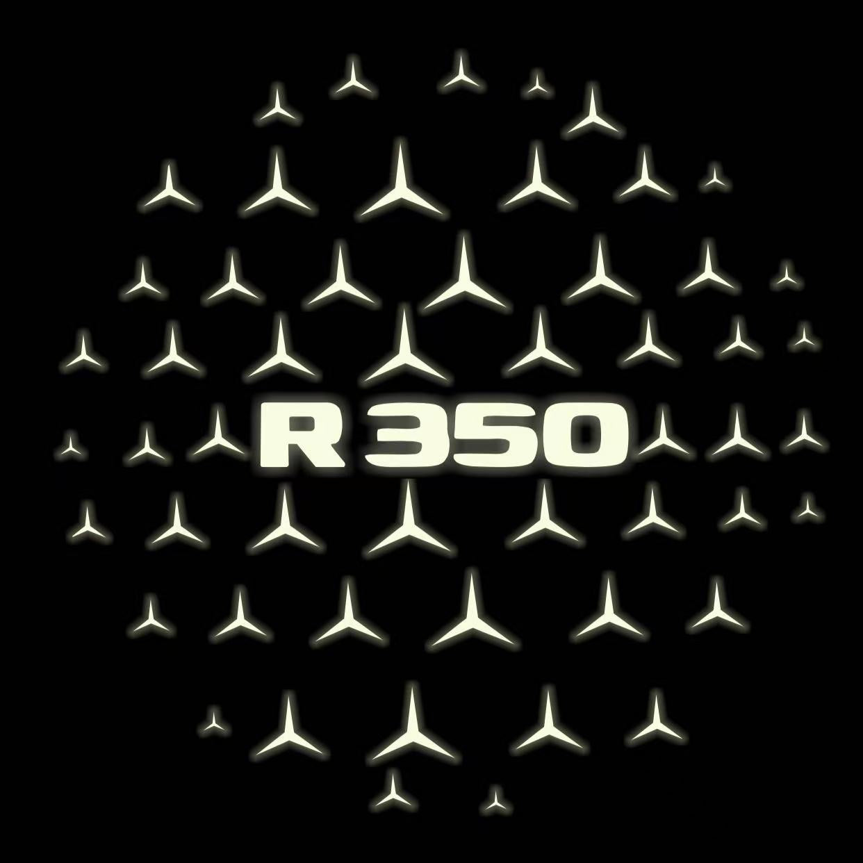 MERCEDES BENZ R 350 LOGO PROJECTOT LIGHTS  (quantity 1 = 1 set /2 door lights with 2 logo films)Nr.02M215