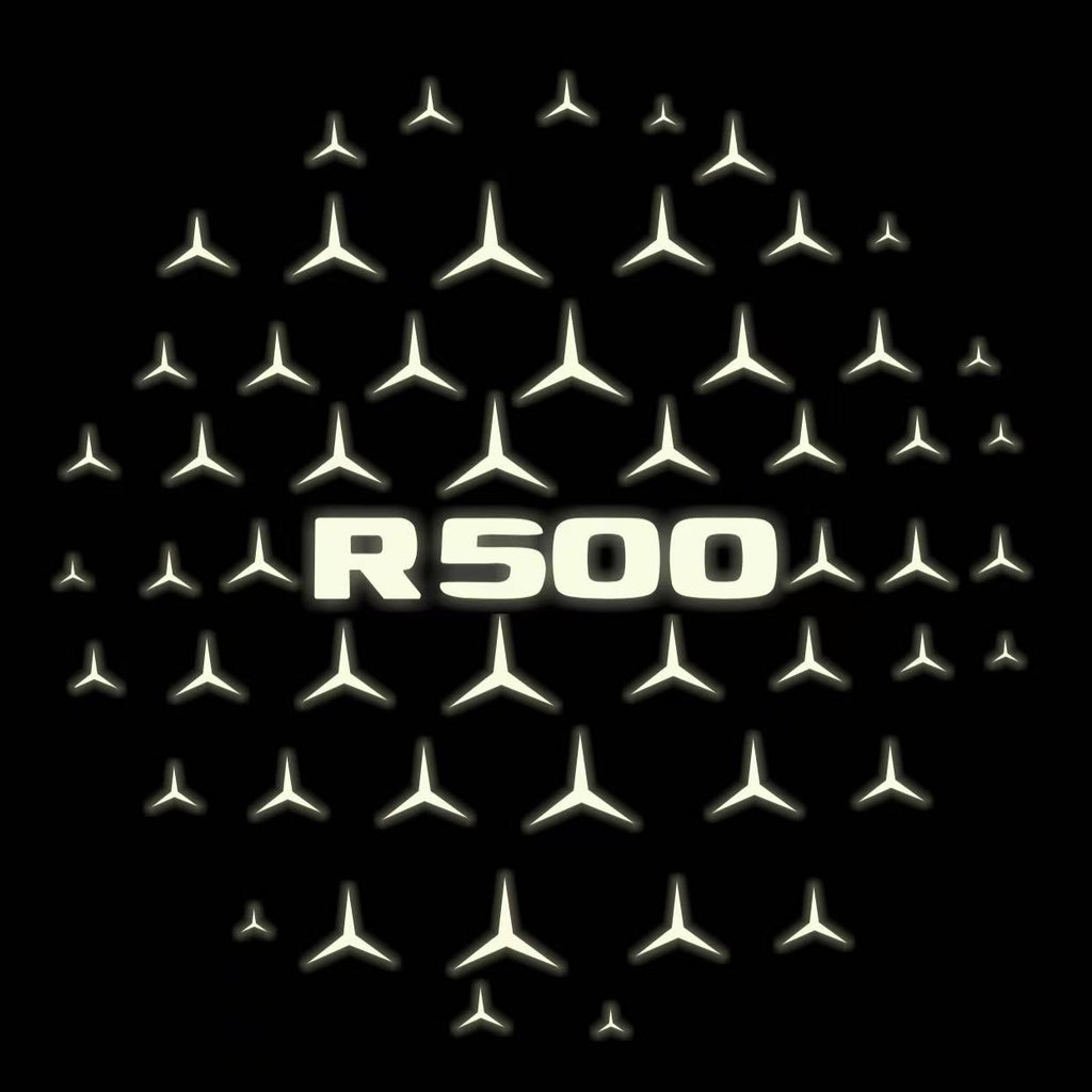 MERCEDES BENZ R 500 LOGO PROJECTOT LIGHTS  (quantity 1 = 1 set /2 door lights with 2 logo films)Nr.02M203
