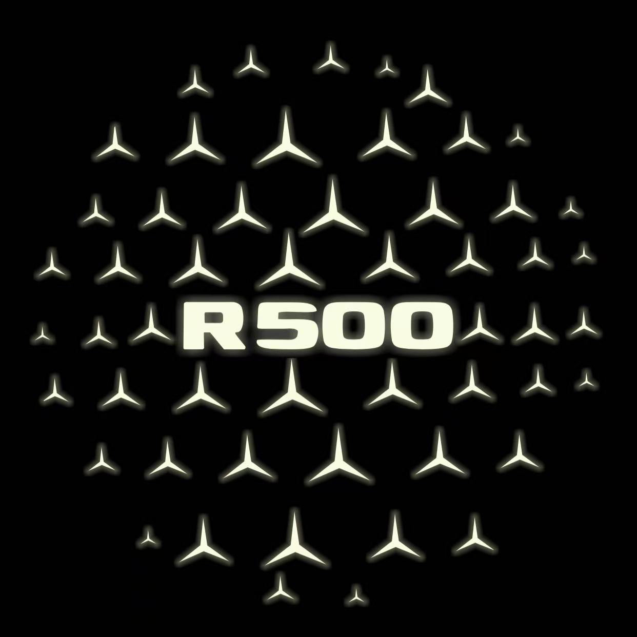 MERCEDES BENZ R 500 LOGO PROJECTOT LIGHTS  (quantity 1 = 1 set /2 door lights with 2 logo films)Nr.02M203