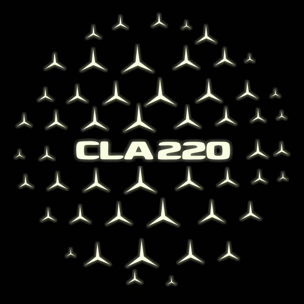 MERCEDES BENZ CLA 220 LOGO PROJECTOT LIGHTS  (quantity 1 = 1 set /2 door lights with 2 logo films)Nr.02M225