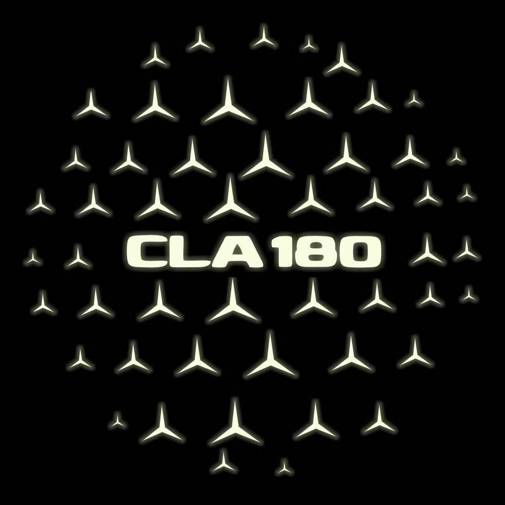 MERCEDES BENZ CLA 180 LOGO PROJECTOT LIGHTS  (quantity 1 = 1 set /2 door lights with 2 logo films)Nr.02M217