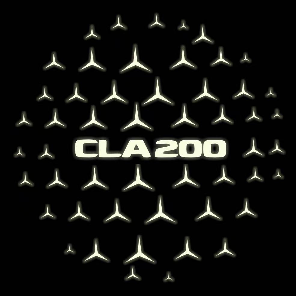 MERCEDES BENZ CLA 200 LOGO PROJECTOT LIGHTS  (quantity 1 = 1 set /2 door lights with 2 logo films)Nr.02M222