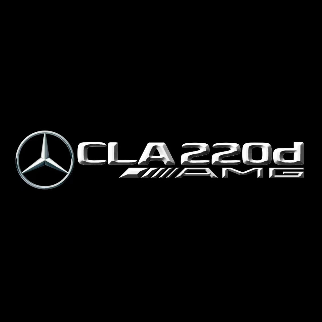 MERCEDES BENZ CLA 220d LOGO PROJECTOT LIGHTS  (quantity 1 = 1 set /2 door lights with 2 logo films)Nr.02M224