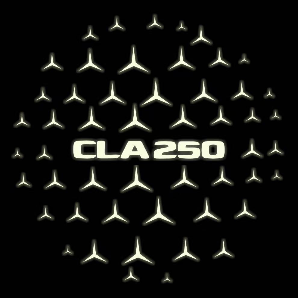 MERCEDES BENZ CLA 250 LOGO PROJECTOT LIGHTS  (quantity 1 = 1 set /2 door lights with 2 logo films)Nr.02M228