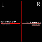 MERCEDES BENZ BITURBO LOGO PROJECTOT LIGHTS  (quantity 1 = 1 set /2 door lights with 2 logo films)Nr.02M252