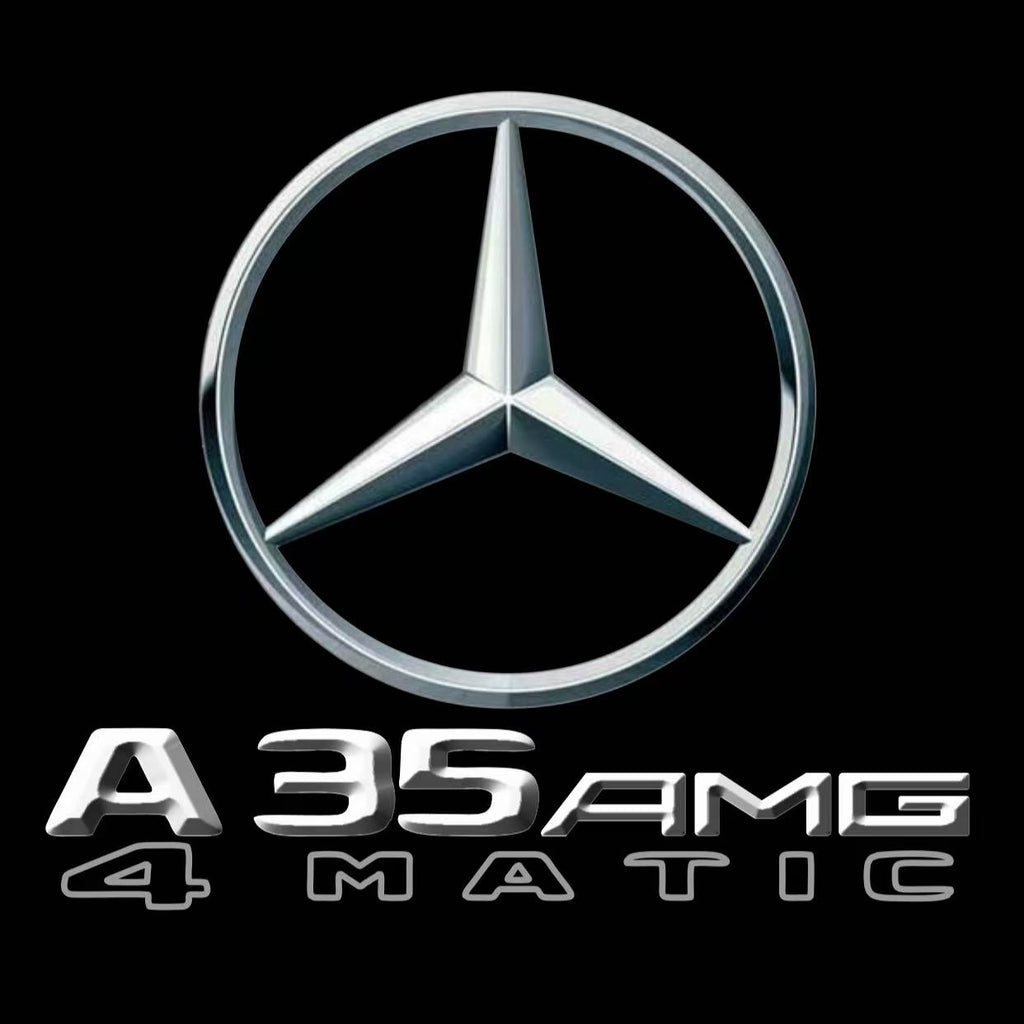 MERCEDES BENZ A35 AMG LOGO PROJECTOT LIGHTS  (quantity 1 = 1 set /2 door lights with 2 logo films)Nr.02M256