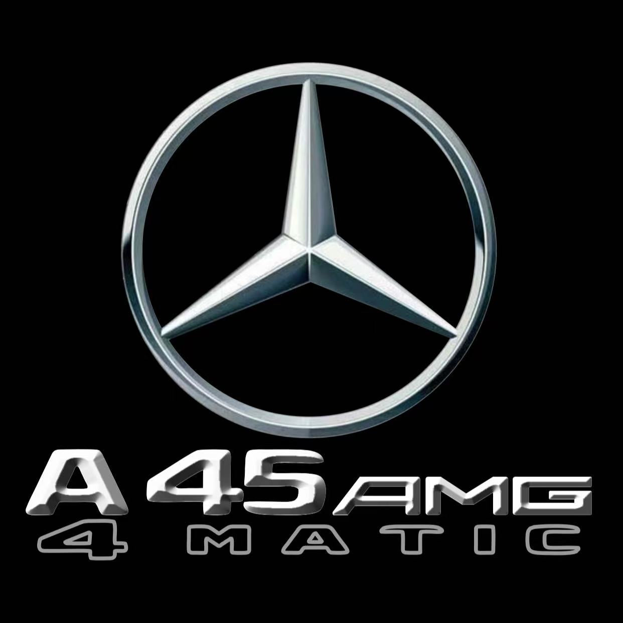 MERCEDES BENZ A45 AMG LOGO PROJECTOT LIGHTS  (quantity 1 = 1 set /2 door lights with 2 logo films)Nr.02M259