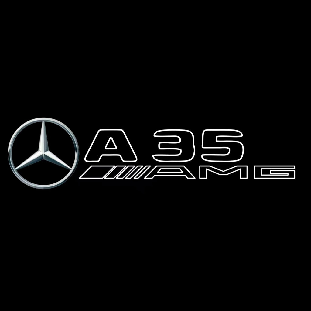 MERCEDES BENZ A35 AMG LOGO PROJECTOT LIGHTS  (quantity 1 = 1 set /2 door lights with 2 logo films)Nr.02M254