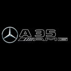 MERCEDES BENZ A35 AMG LOGO PROJECTOT LIGHTS  (quantity 1 = 1 set /2 door lights with 2 logo films)Nr.02M254