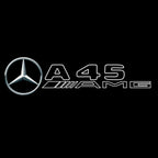 MERCEDES BENZ A45 AMG LOGO PROJECTOT LIGHTS  (quantity 1 = 1 set /2 door lights with 2 logo films)Nr.02M260
