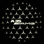 MERCEDES BENZ A35 AMG LOGO PROJECTOT LIGHTS  (quantity 1 = 1 set /2 door lights with 2 logo films)Nr.02M255